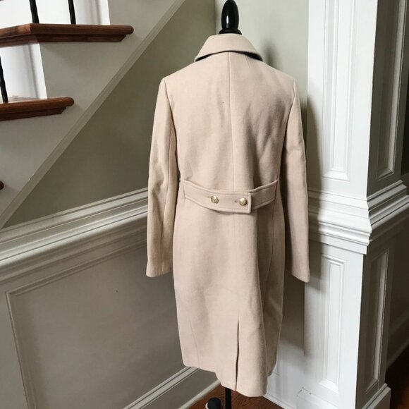 NWT JCrew Warwick Top Coat Jacket Womens 10 Beige Italian Stadium Cloth Wool - Picture 10 of 12